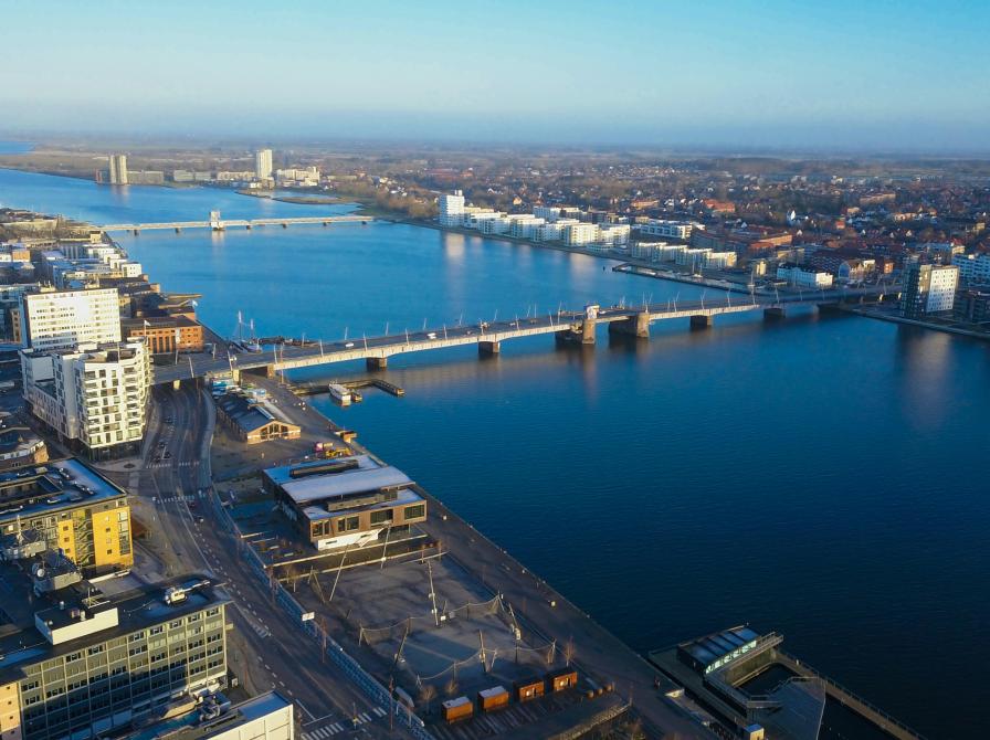 Luftfoto a limfjordsbroen